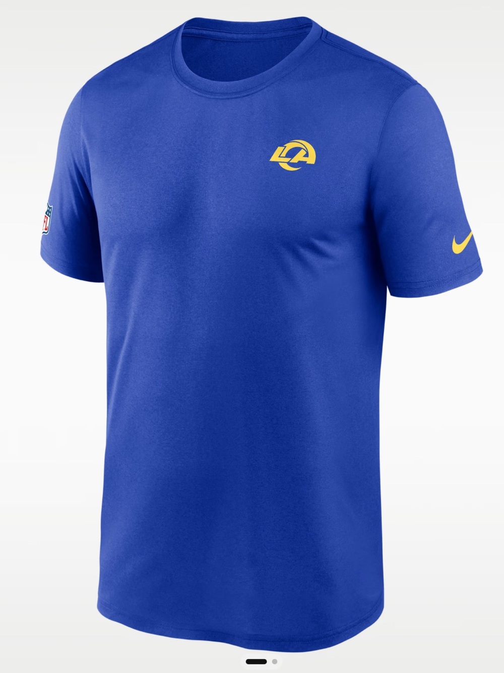 Royal Los Angeles Rams Sideline Legend Small Logo Dri-FIT T-Shirt Size M